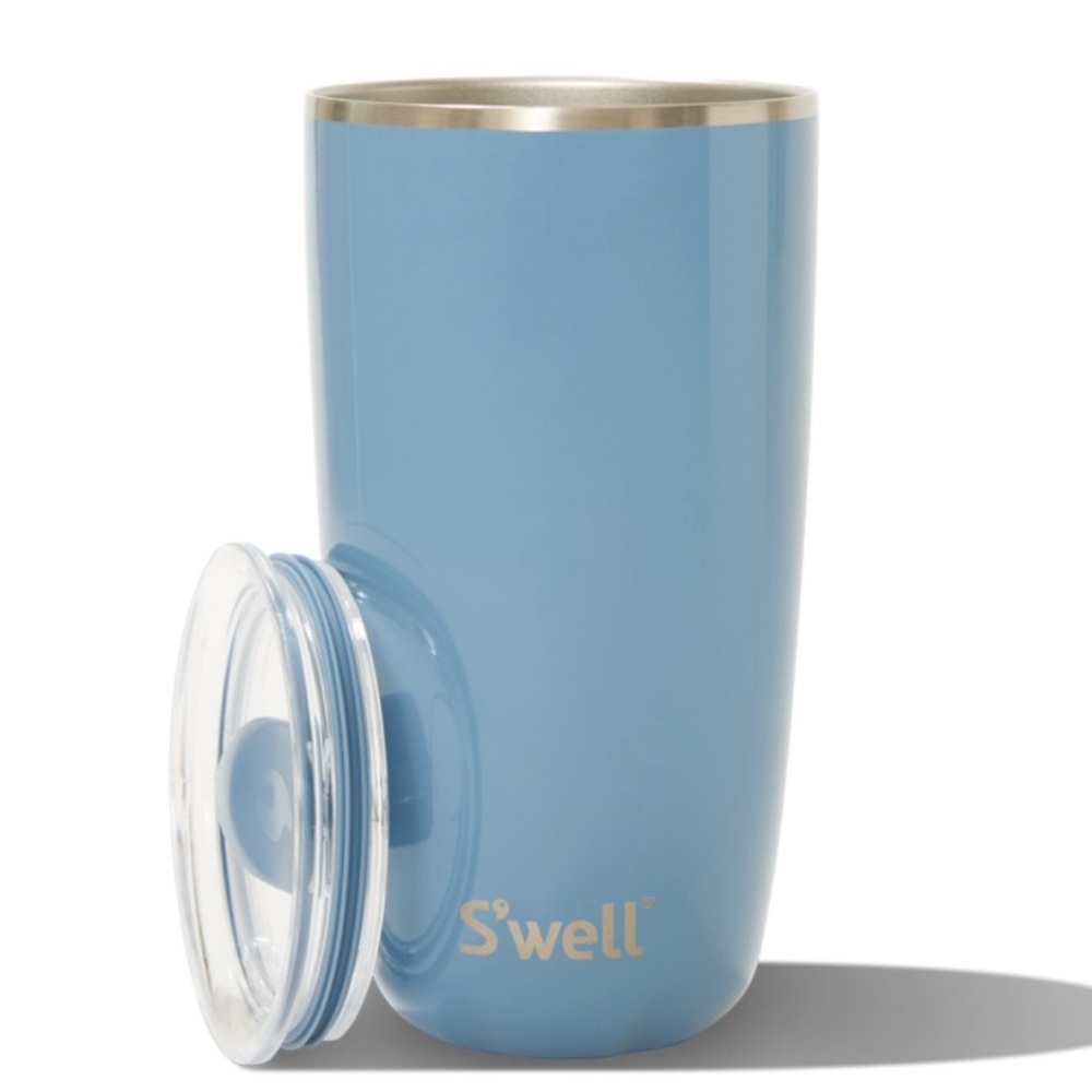 S'well Sky Blue Tumbler with Clear Lid